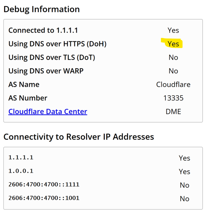 DNS (DoH) Cloudflare MikroTik