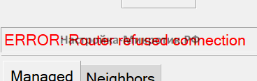 ERROR: Router refused connection