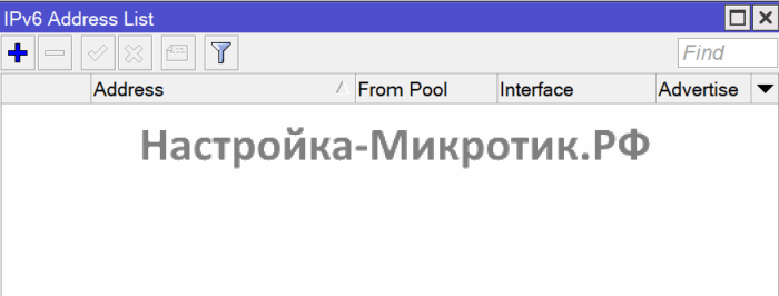 Отключение IPv6 2 IPv6 > Addresses