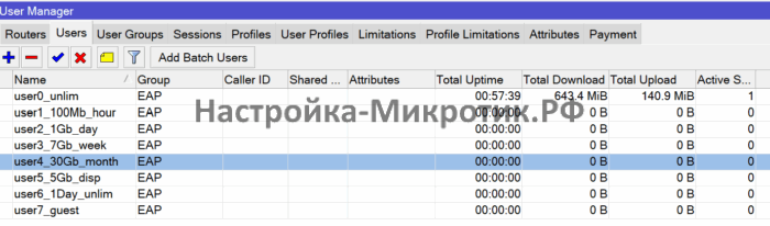 Биллинг трафика для пользователей WiFi EAP 19 Биллинг трафика для пользователей WiFi EAP