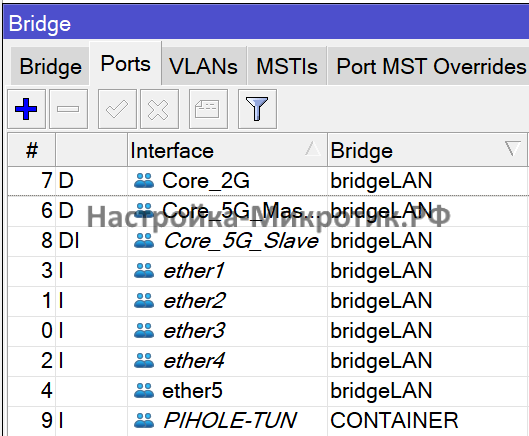 Добавляем его внутрь bridgeLAN или создаем отдельный CONTAINER
