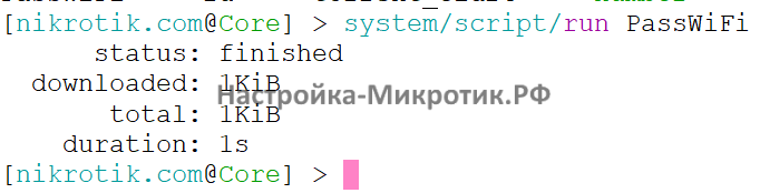 Выполняем скрипт вручную